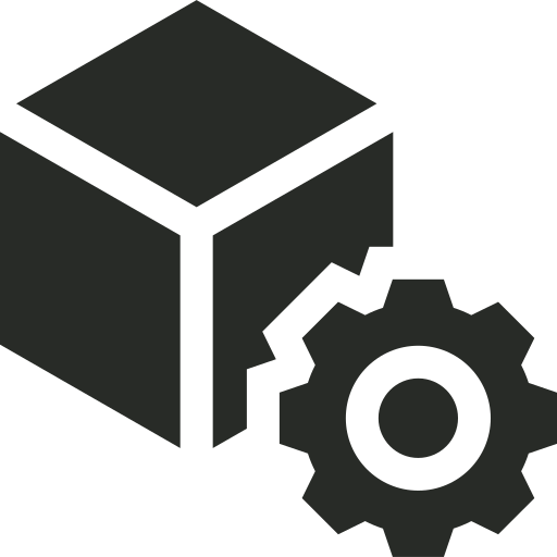 Ikon av montering og pakking